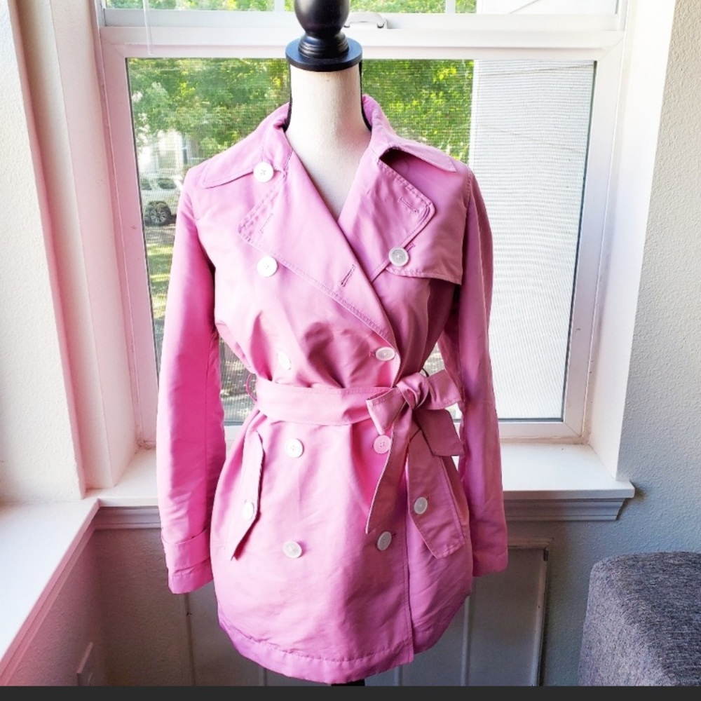 Fuisa Pink Ralph Lauren Rain trench coat